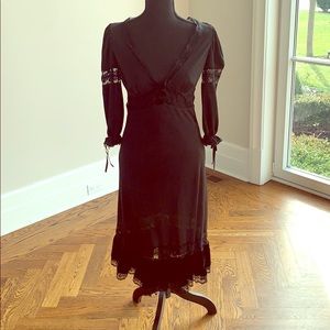 D&G black midi dress size 42